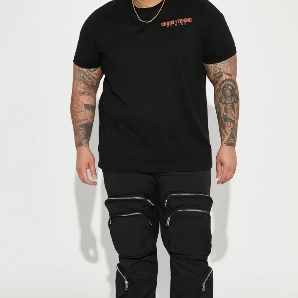 Chaos is a friend short sleeve tee – Black